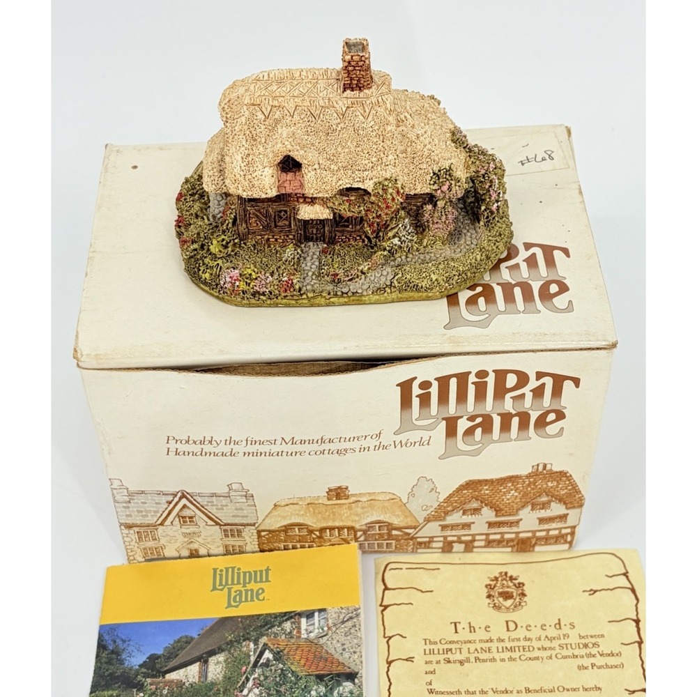 Lilliput Lane Miniature Masterpieces Spring Bank English Cottage Artist Signed